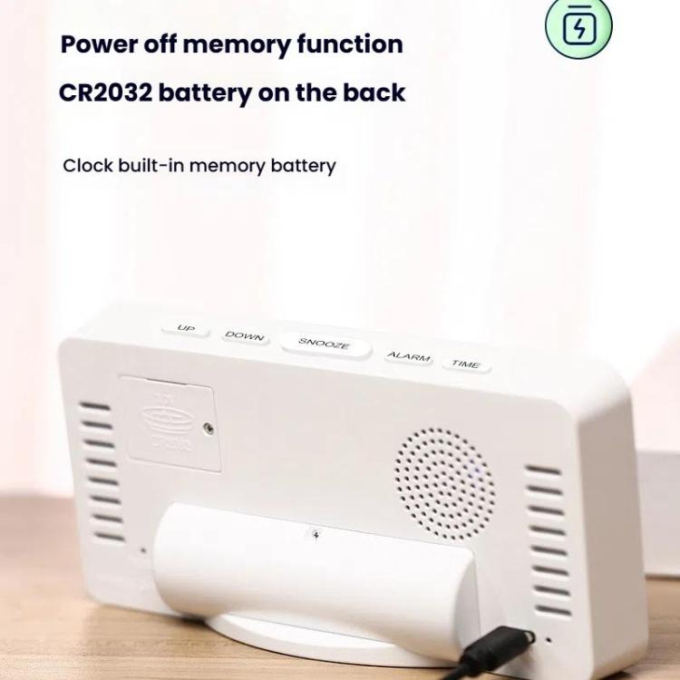 11 Colors Dynamic RGB Digital Alarm Clock 12/24H 6 Levels Brightness 2 Alarms Table Clock