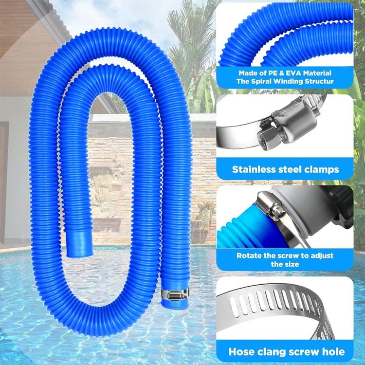 32mm Pool Hose + Connector + Screwdriver For Intex 300 GPH/530 GPH