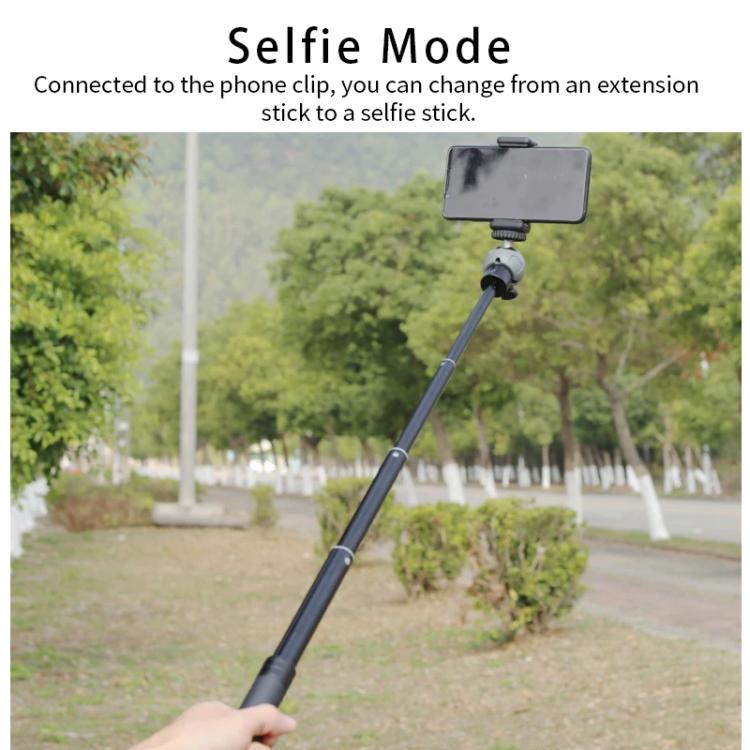 XILETU 19-73cm 5-section Telescopic Stabilizer Extension Rod Phone Camera Selfie Stick