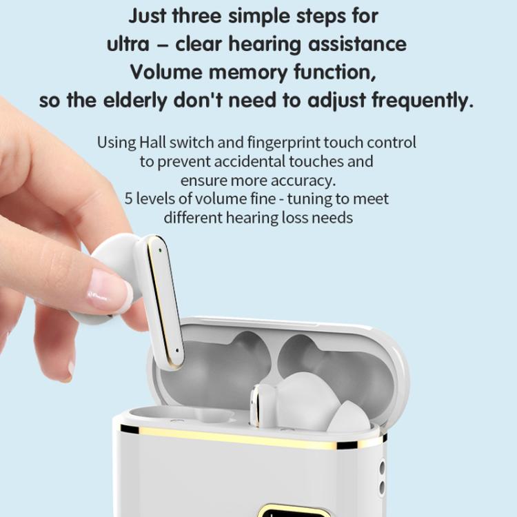 Smart Touch In-Ear Hearing Aid With Digital Charging Compartment