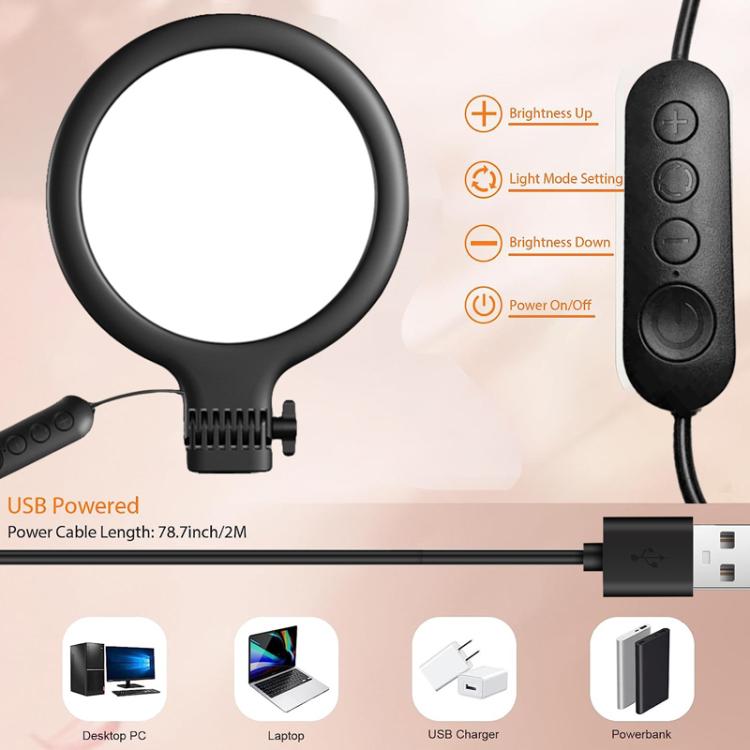 Live Streaming Fill Light Selfie Desktop Photography Light Laptop Clamp Fill Lamp Set