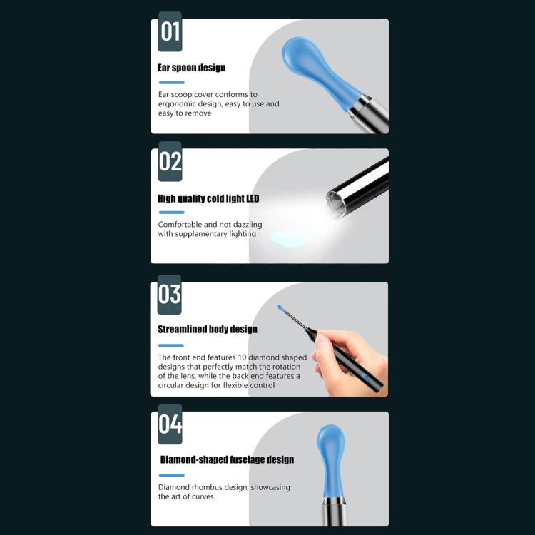 P3 LED Light WIFI Connection Smart Wireless Visual Ear Picker With APP