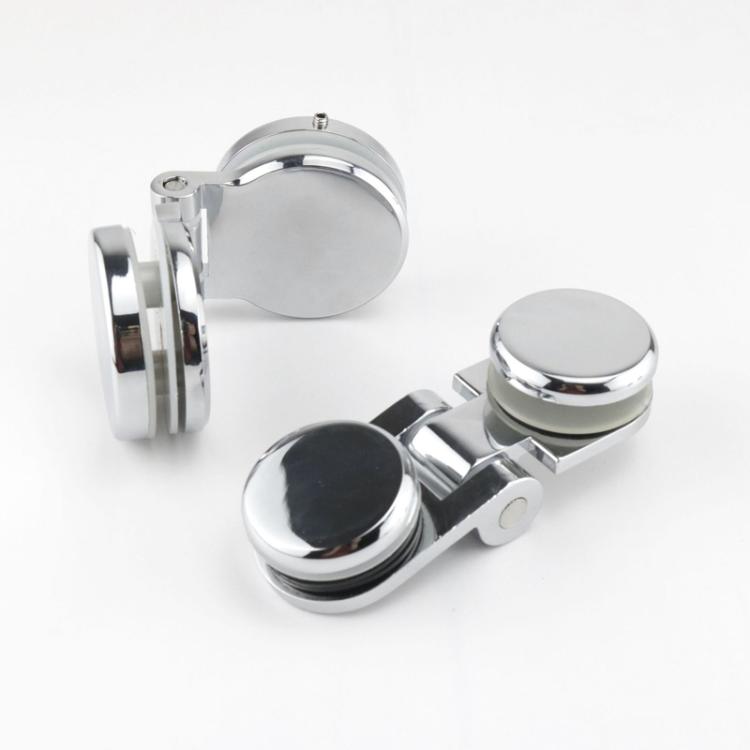 Frameless Glass Door Hinge Display Wine Cabinet 180 Degree Window Door Round Hinge