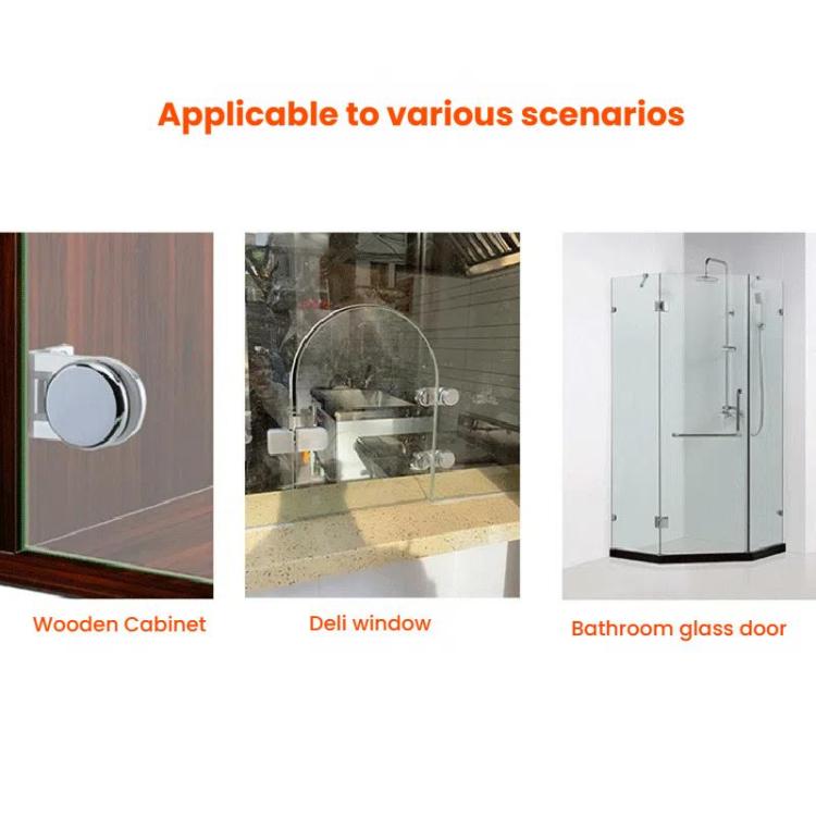 Frameless Glass Door Hinge Display Wine Cabinet 180 Degree Window Door Round Hinge
