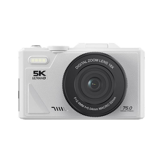 W1 5K HD Digital Camera 75MP 18X Digital Zoom WiFi Video Recorder With Flip Screen