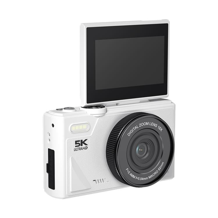 W1 5K HD Digital Camera 75MP 18X Digital Zoom WiFi Video Recorder With Flip Screen