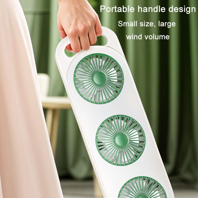 Simple Triple Turbine Design Fan Large Wind Desktop USB Charging Portable Home Outdoor Dormitory Fan