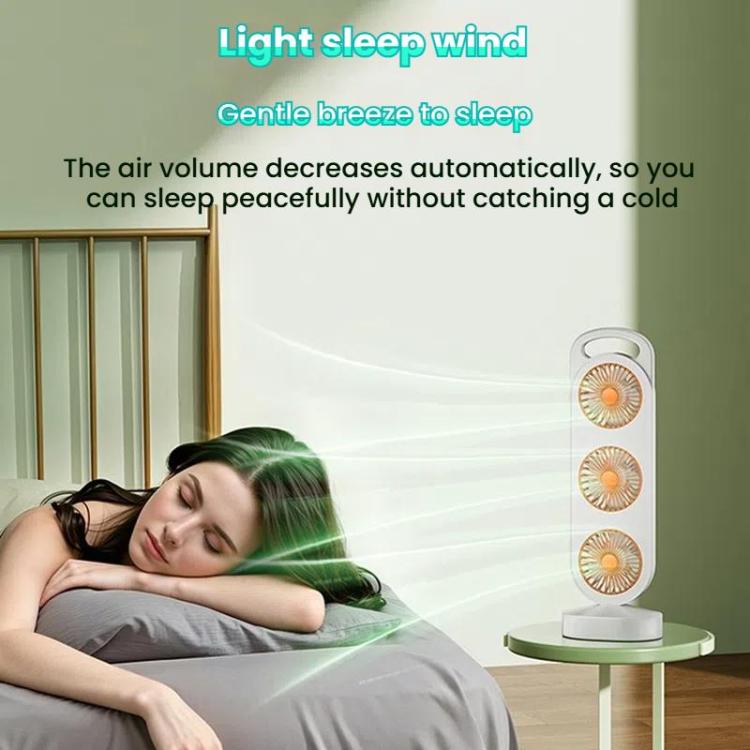 Simple Triple Turbine Design Fan Large Wind Desktop USB Charging Portable Home Outdoor Dormitory Fan