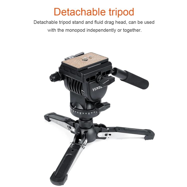 YUNTENG VCT-588 Camera Monopod 65-166cm Aluminum Alloy DSLR Tripod Stand With Hydraulic Ball Head