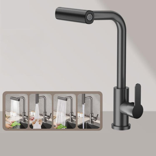 4 Modes Waterfall Kitchen Faucet Single Hole Hot/Cold Water Mixer Tap for Sink
