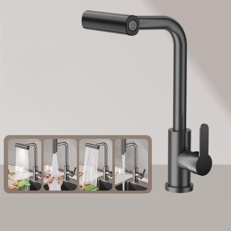 4 Modes Waterfall Kitchen Faucet Single Hole Hot/Cold Water Mixer Tap for Sink