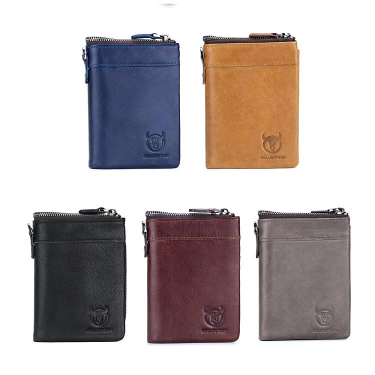 BULL CAPTAIN 050 RFID Anti-theft Top Layer Multi-Slot Wallet with Detachable Coin Purse