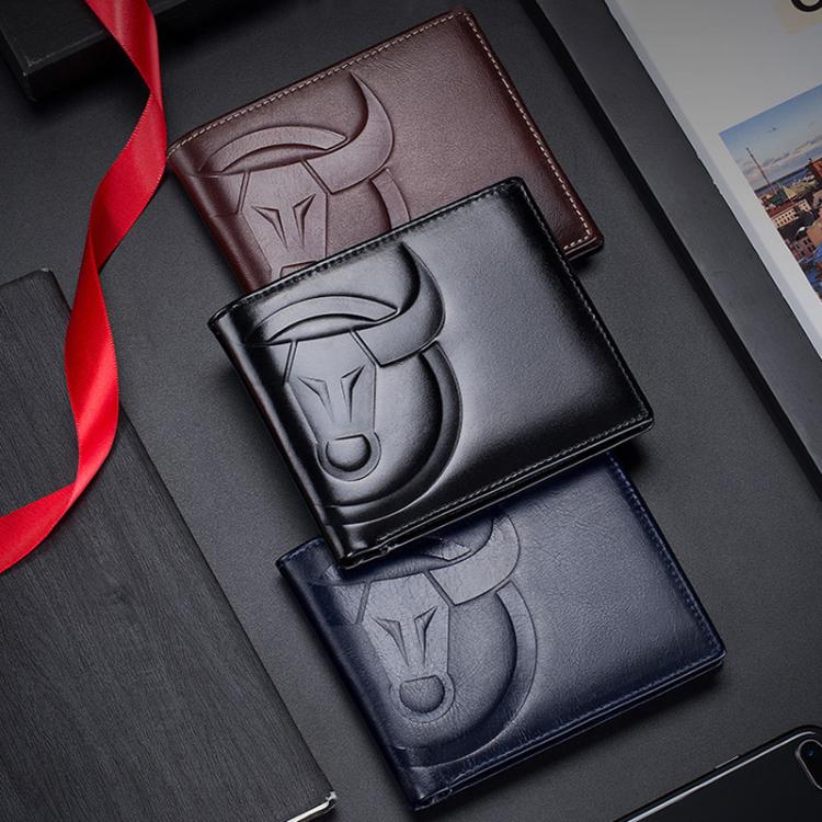 BULL CAPTAIN 0203 RFID Anti-theft Top-layer Cowhide Multiple Card Slots Wallet