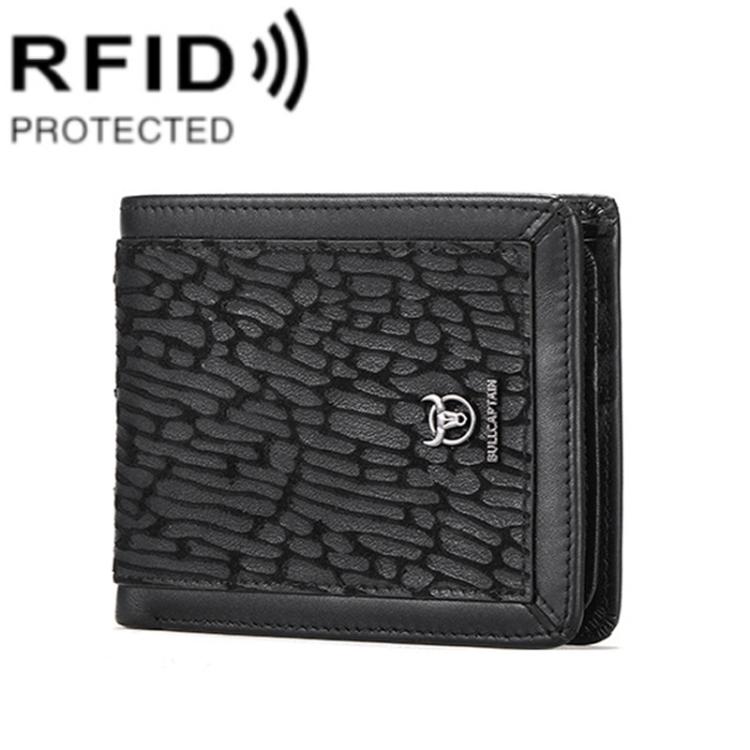 BULL CAPTAIN 07 RFID Anti-theft Top-layer Cowhide Multiple Card Slots Wallet
