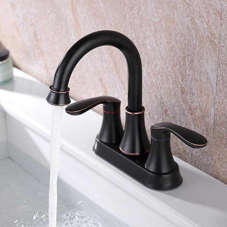 Dual Handle Two-Hole Bathroom Sink Faucet for Undermount Basin Separate Hot/Cold Water Controls