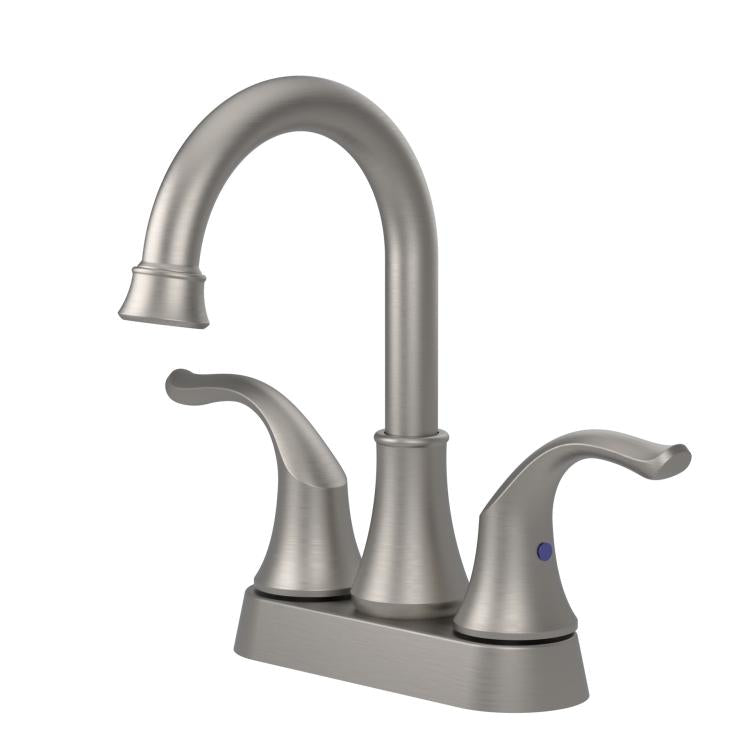 Dual Handle Two-Hole Bathroom Sink Faucet for Undermount Basin Separate Hot/Cold Water Controls