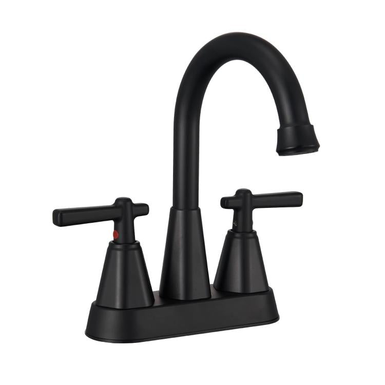 Dual Handle Two-Hole Bathroom Sink Faucet for Undermount Basin Separate Hot/Cold Water Controls