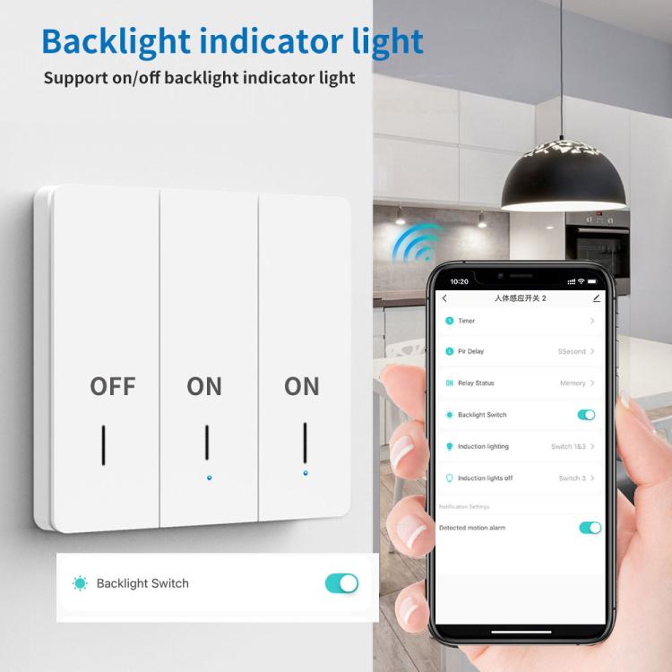 Compatible Tuya ZigBee Smart Light Switch With Radar Motion Sensor No Capacitor Required