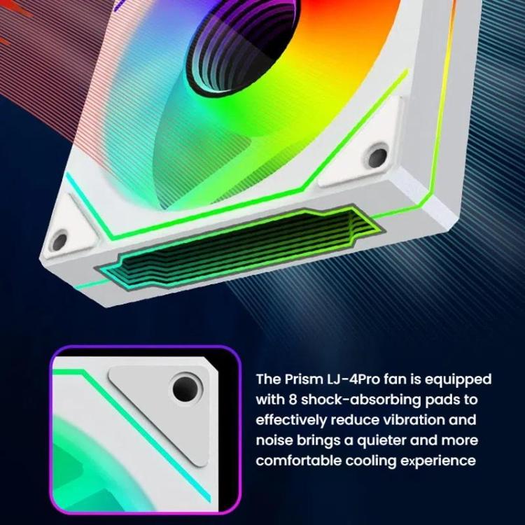 Prism 4RRO Computer Case Fan 12cm ARGB Sync PWM Quiet Cooling Fan