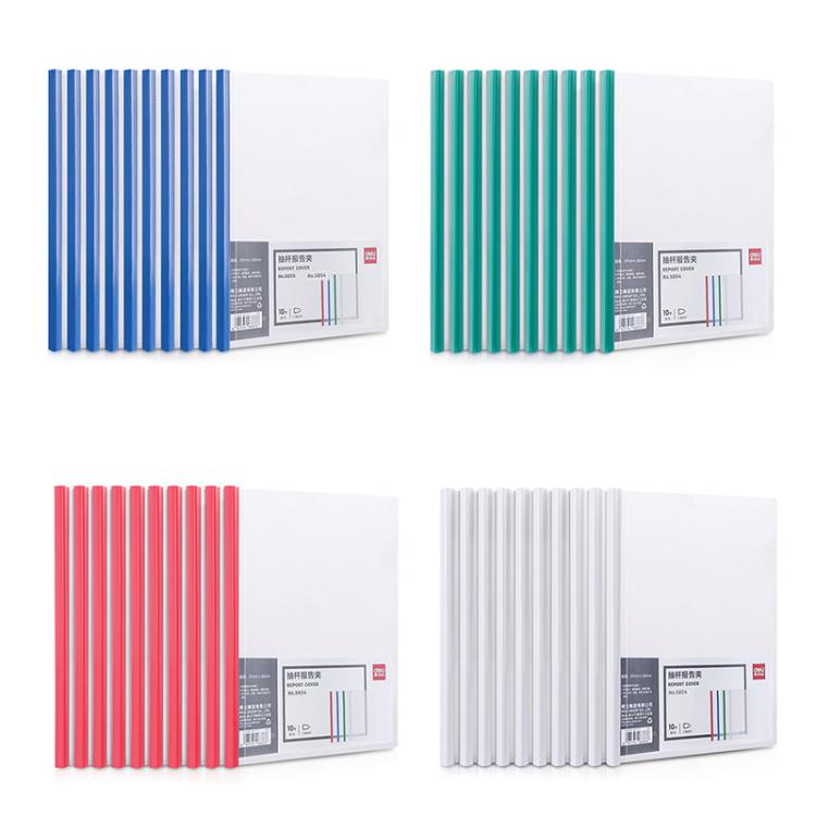Deli 10pcs /Pack 5854 A4 Lever Arch File Binder With 9mm Spine Width - Holds Up To 80 Sheets