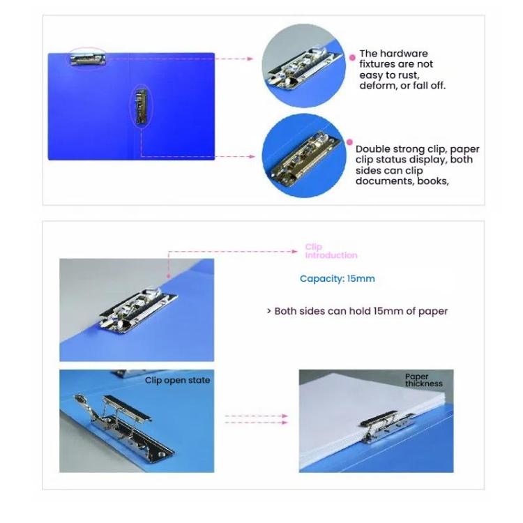 Deli 5302 A4 Lever Arch File Folder with Dual Metal Clips 18mm Spine