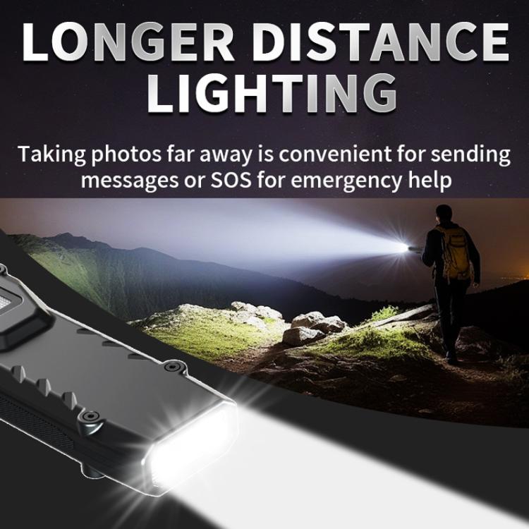 Mini Portable Self-Defense Three-Light Source Flashlight With Pen Clip