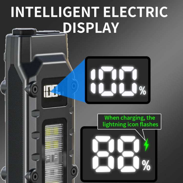 Mini Portable Self-Defense Three-Light Source Flashlight With Pen Clip