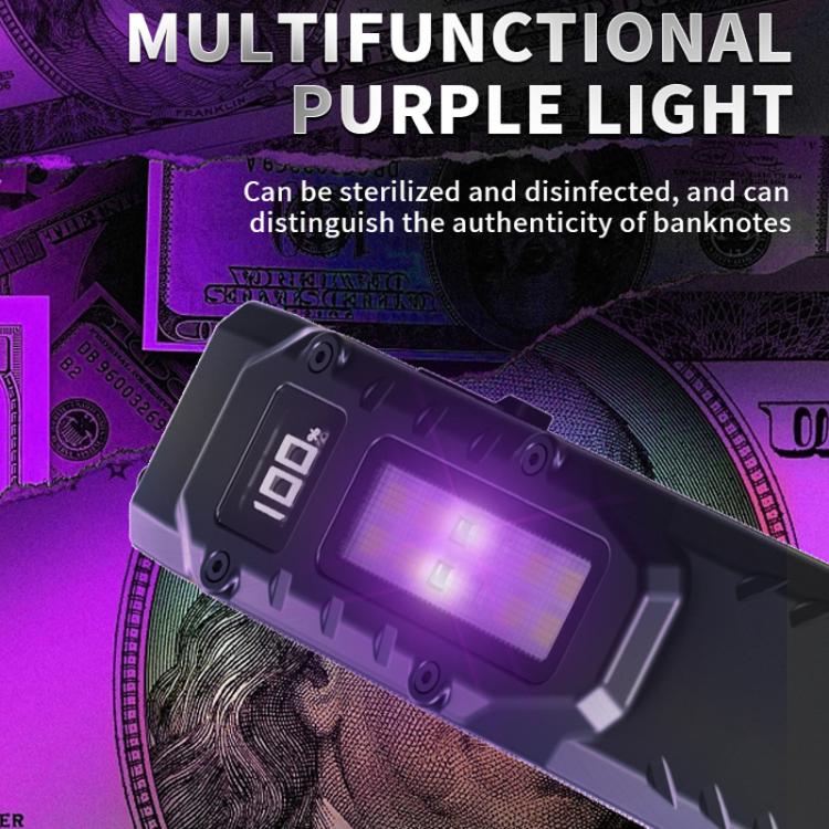 Mini Portable Self-Defense Three-Light Source Flashlight With Pen Clip