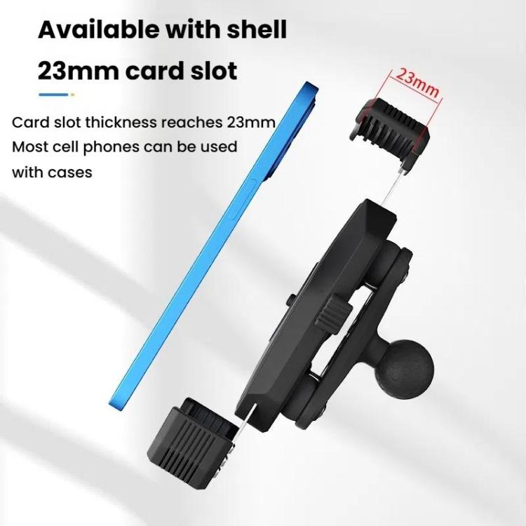 Motorcycle Shock-absorbing Rotatable 3-claw Mobile Phone Holder