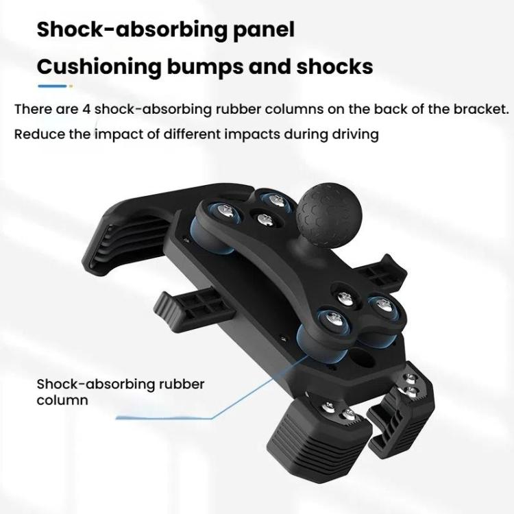 Motorcycle Shock-absorbing Rotatable 3-claw Mobile Phone Holder