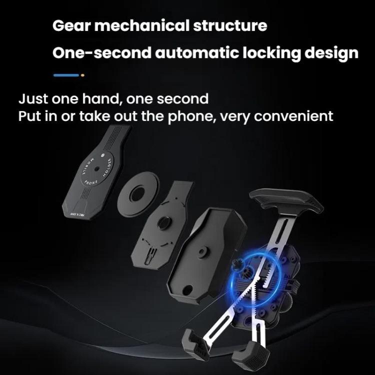 Motorcycle Shock-absorbing Rotatable 3-claw Mobile Phone Holder