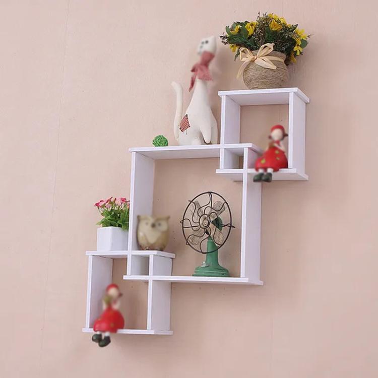Wall Shelf 3 Square Rack Simple Display Rack Background Wall Decoration Shelf