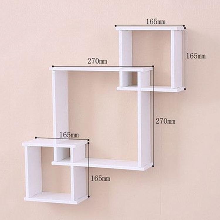 Wall Shelf 3 Square Rack Simple Display Rack Background Wall Decoration Shelf