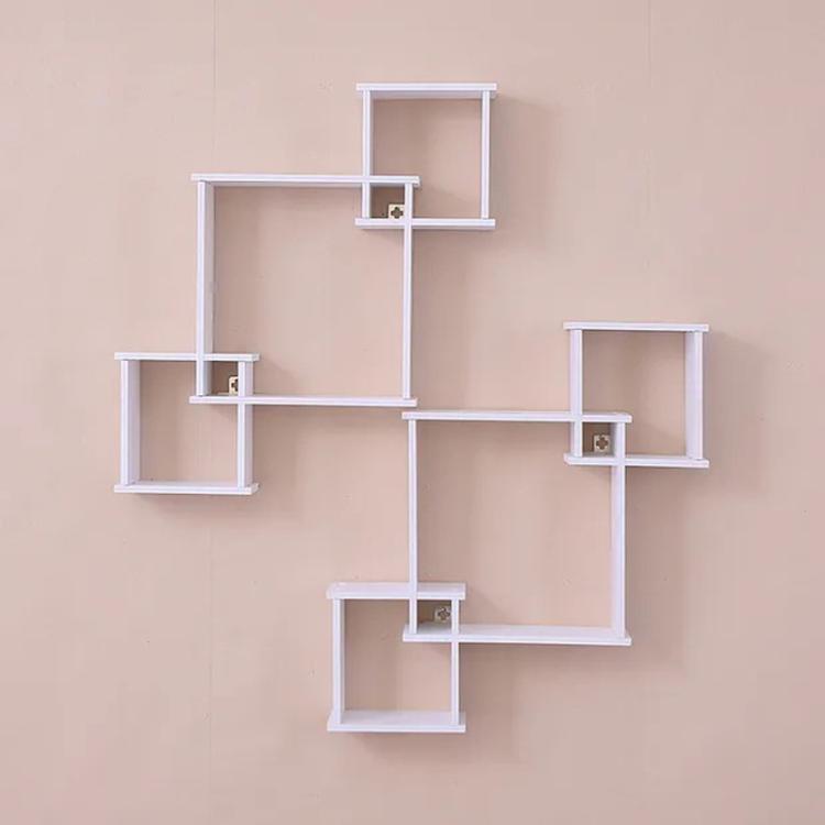 Wall Shelf 3 Square Rack Simple Display Rack Background Wall Decoration Shelf