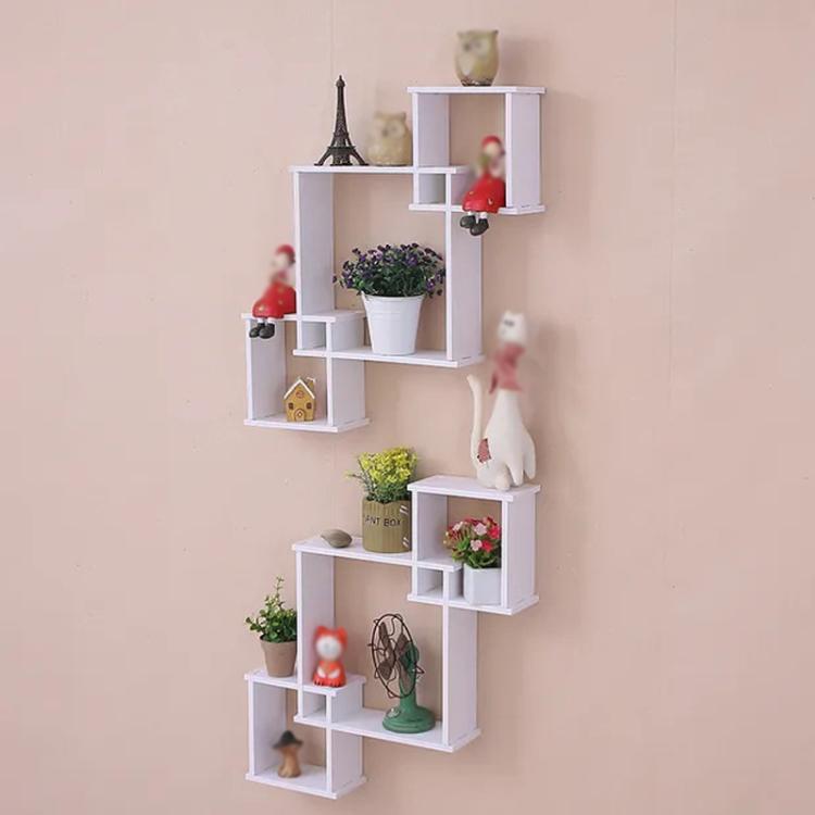 Wall Shelf 3 Square Rack Simple Display Rack Background Wall Decoration Shelf