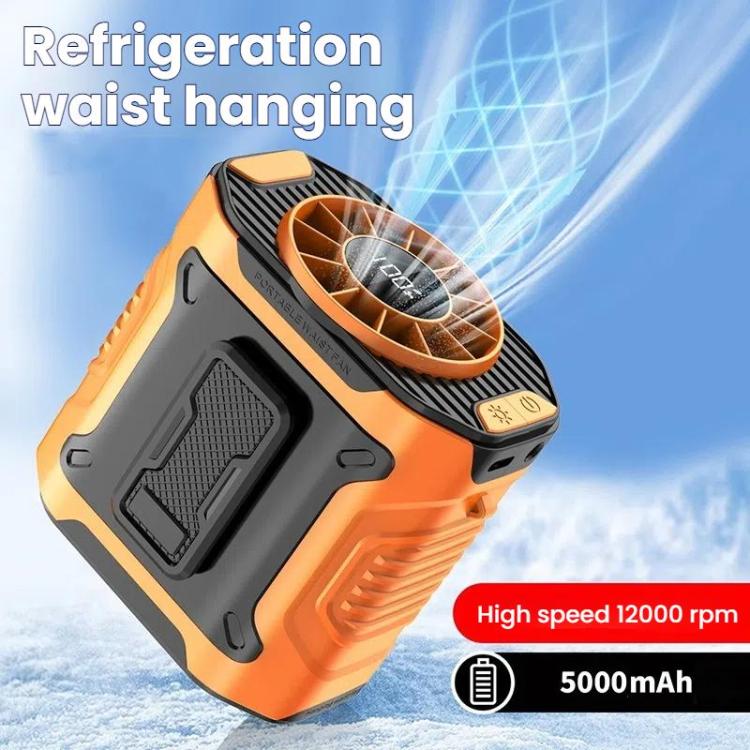Portable Outdoor Hanging Waist Fan 100 Speeds Cooling Camping Neck Fan Long Life Charging Cooler