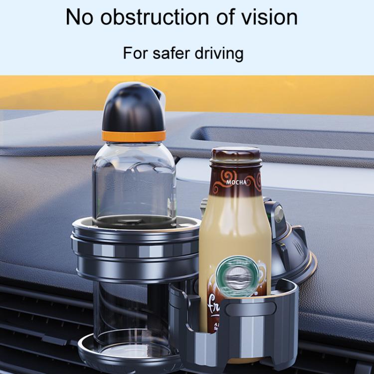Car Multifunctional Water Cup Holder Auto Large Suction Cup Mounted Drink Rack