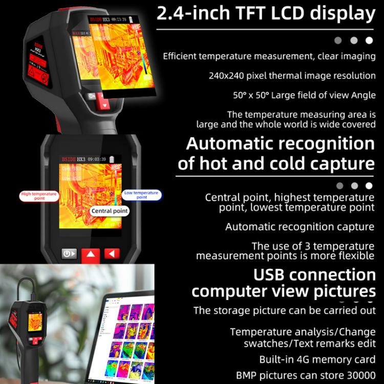 Handheld Infrared Thermal Imager Power Non-Contact Thermometer