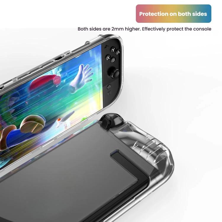 For Nintendo Switch 2 TPU Transparent One-piece Case Anti-Slip Full-Body Protective Cover