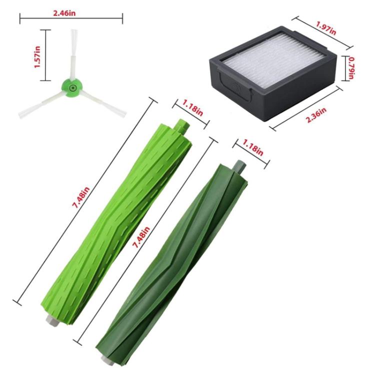 14pcs /Set For IRobot Roomba i7 / i7+ / i3 / E5 / i3+ / i4 / i6 / i6+i8 Series Sweeper Accessories