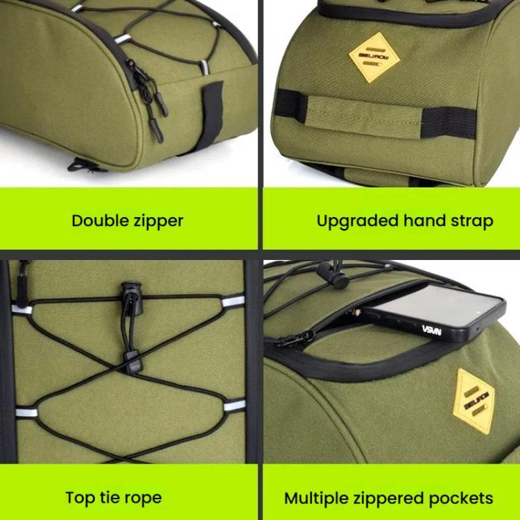 BELIROW Bicycle Rack Tail Bag Folding Bike Quick Release Pannier Bag