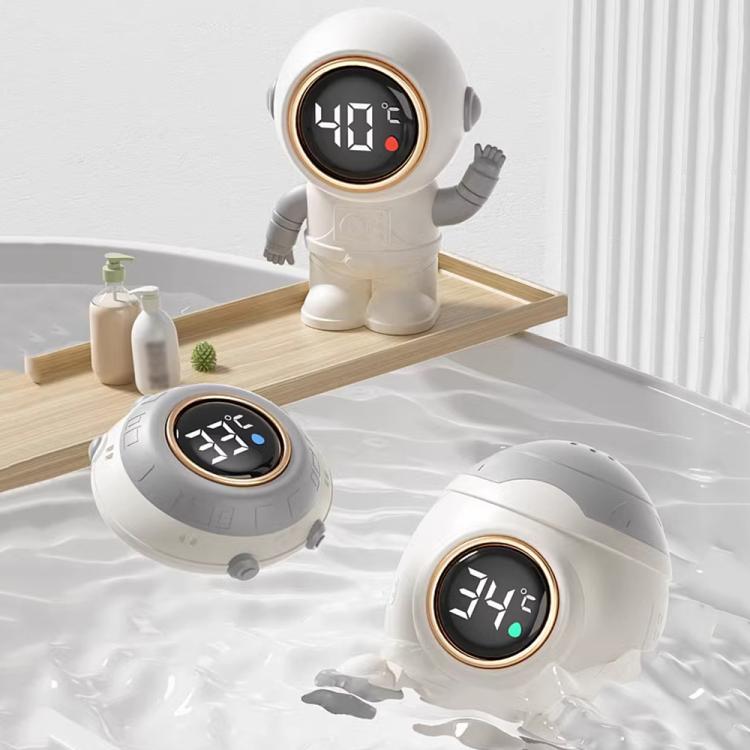 LED Screen IPX9 Waterproof Baby Bath Smart Electronic Thermometer, Rocket, Astronaut, Space UFO