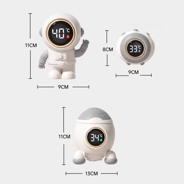 LED Screen IPX9 Waterproof Baby Bath Smart Electronic Thermometer, Rocket, Astronaut, Space UFO