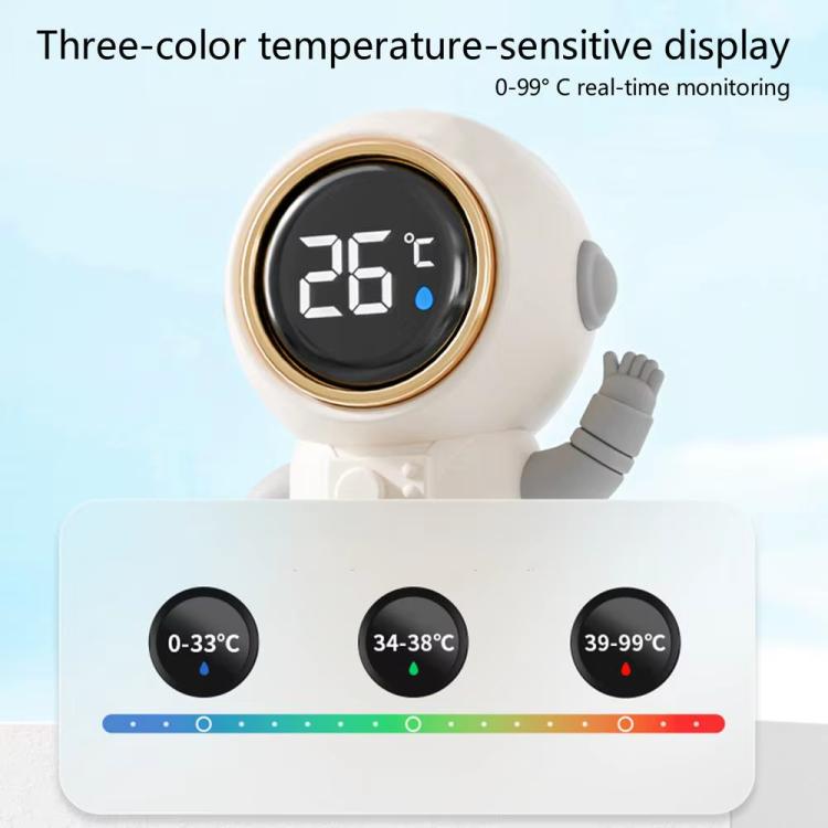 LED Screen IPX9 Waterproof Baby Bath Smart Electronic Thermometer, Rocket, Astronaut, Space UFO