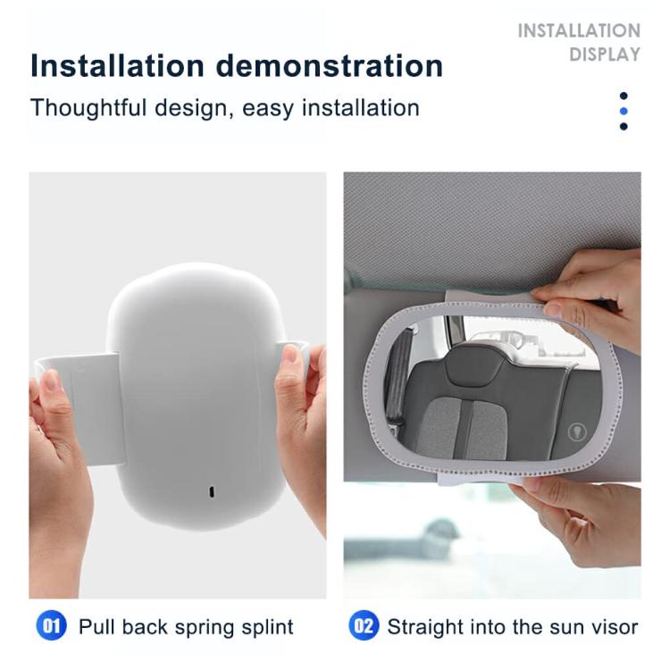 Car Passenger Sun Visor LED Light Makeup Mirror