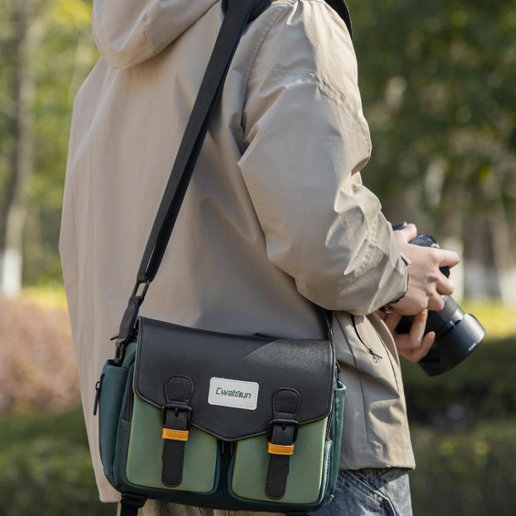 Shoulder Camera Bag Multi-functional Casual Color Clash Lightweight Storage Bag
