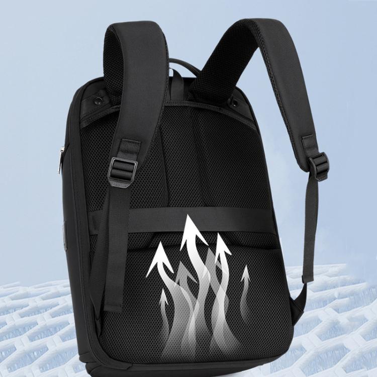 Wiersaam WY68173 Men Waterproof Anti-Theft Business Backpack With Lock & USB Ports, WY68173 Black