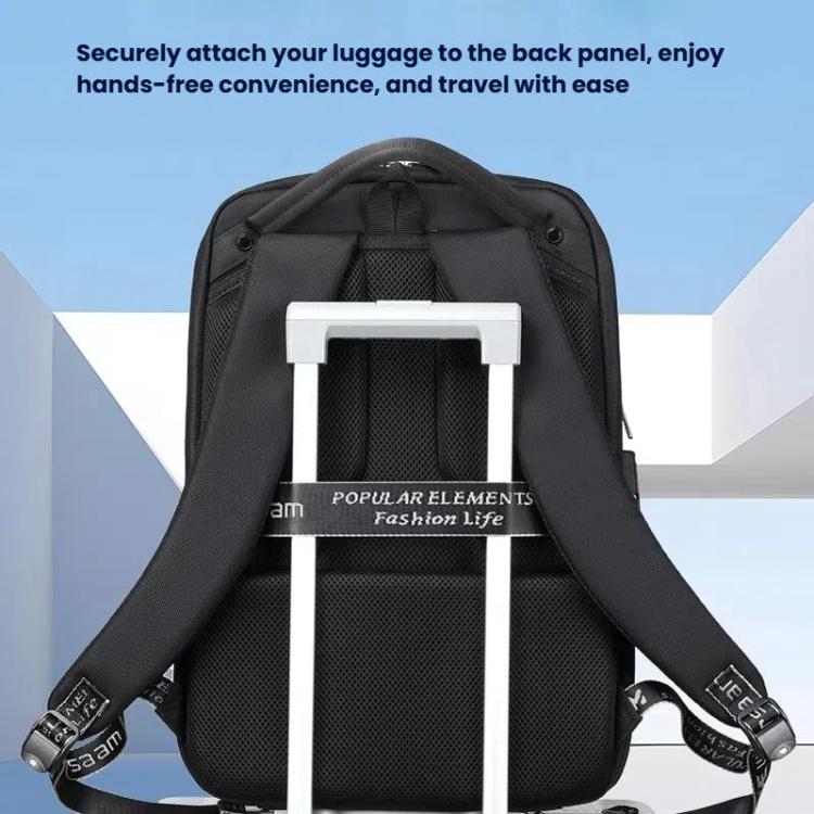 Wiersaam WY1200 Men Waterproof Anti-Theft Business Backpack Multiple Organizer Compartments, WY1200 Black