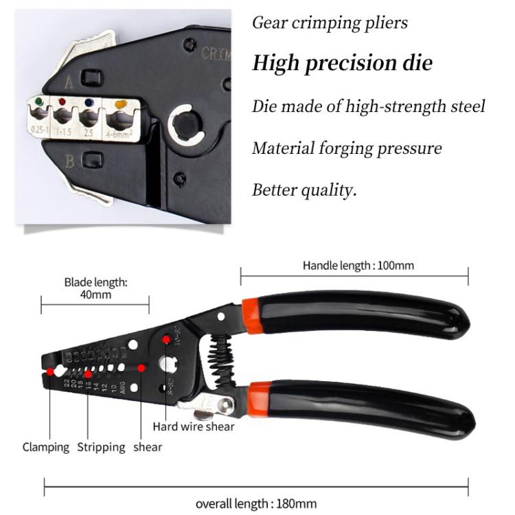 Quick Change Nine Inch Crimping Pliers Toolbox Combo Set, 7pcs / Set