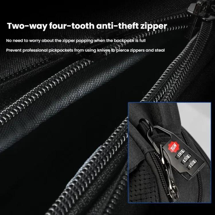 Men Anti-Theft Laptop Backpack with USB Charging Port, Headphone Hole & Comfort Shoulder Straps for Travel, Work Commute